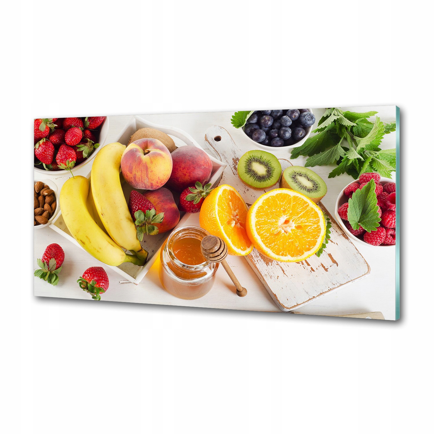 Panel dekor sklo Ovocie a med 120x60 cm Lepidlo