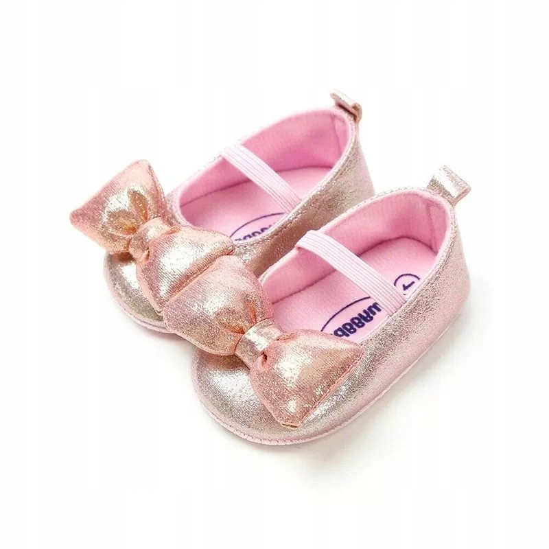 

Różowe balerinki 0-6 niechodki buciki chrzest #7