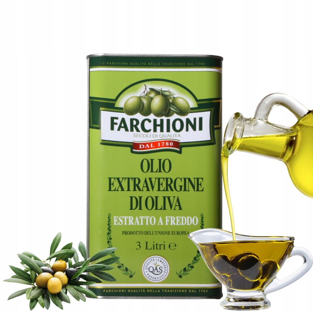 Farchioni Olio Extra Vergine Oliwa z Oliwek Puszka 3L Włoska