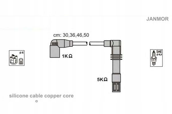 Janmor Zapalovací Kabely Audi A2 1.4 (8Z0)