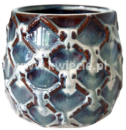 

Osłonka Ceramiczna Blue doniczka Turkus Brąz 12 cm