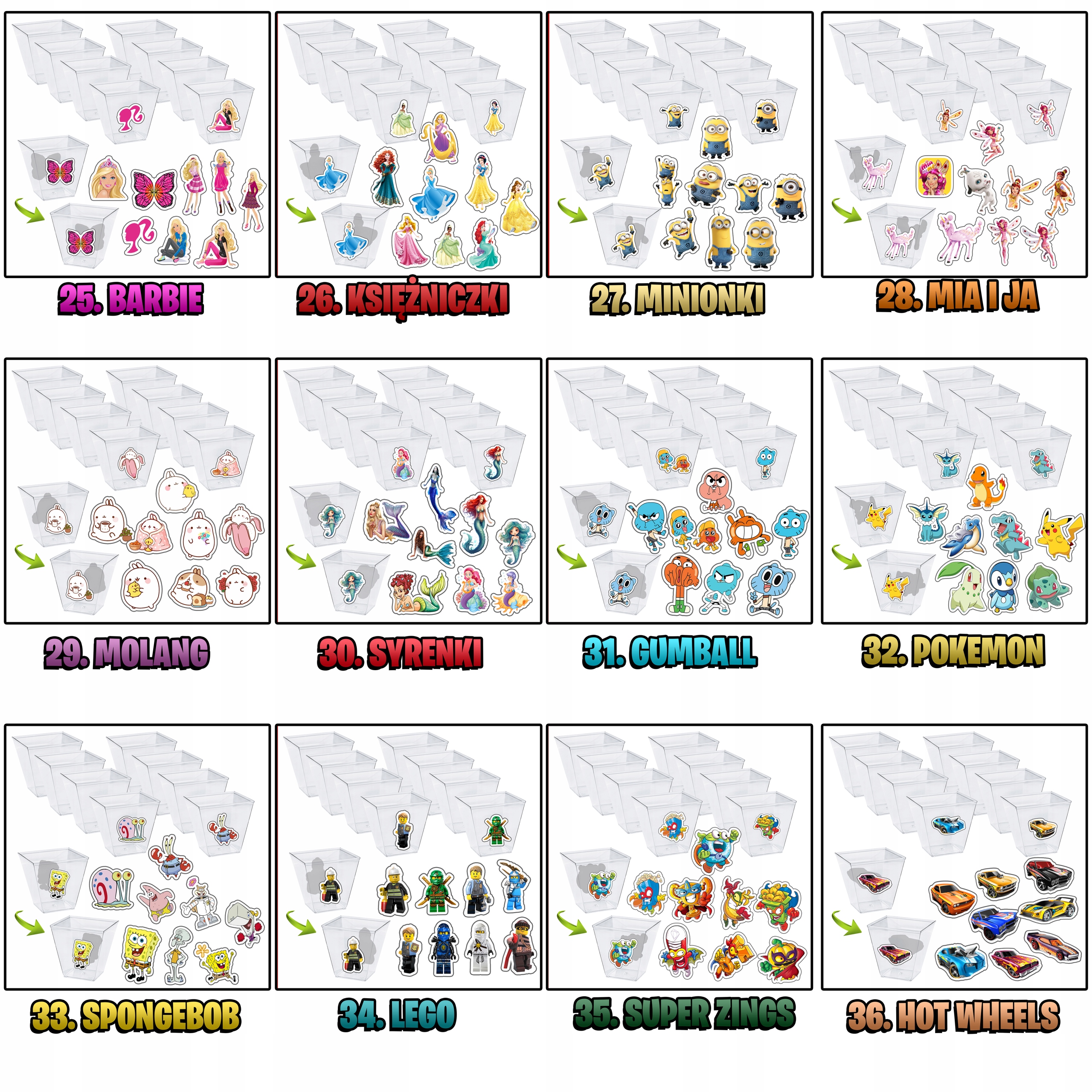 PUCHARKI NA DESER HOT WHEELS URODZINY IMPREZA 8x Pojemność naczynia 120 ml