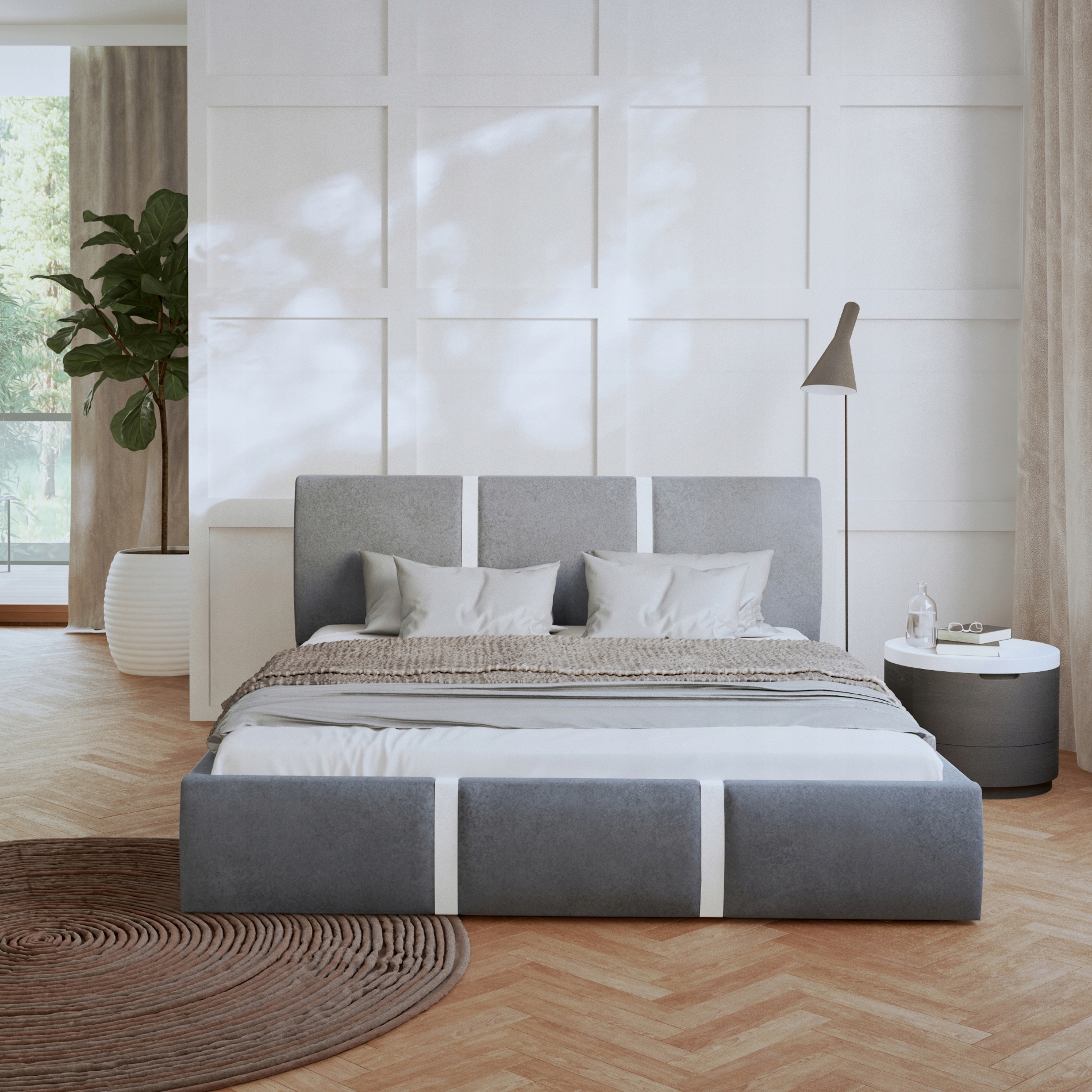 Postel 140x200 čalouněný rošt matrace Platinum