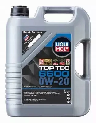 LIQUI MOLY TOP TEC 6600 0W20 C5 API SN PLUS RC 6L EAN (GTIN) 4100420214103