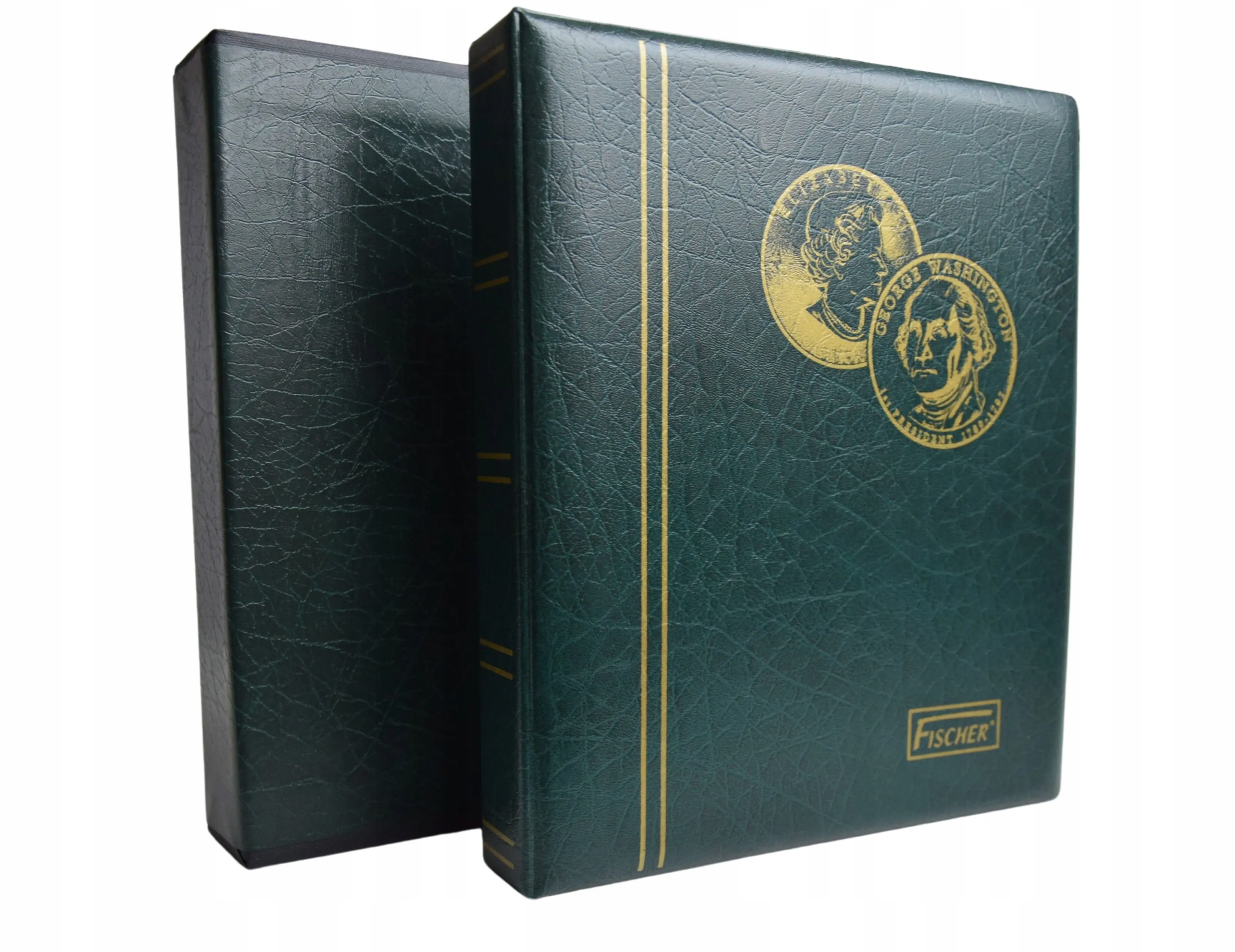 Obal na karty Numis s pouzdrem zelený 10 karet Fischer