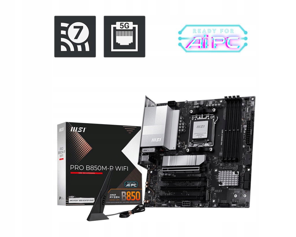 Msi Pro B850M-P WIFI/AM5/mATX