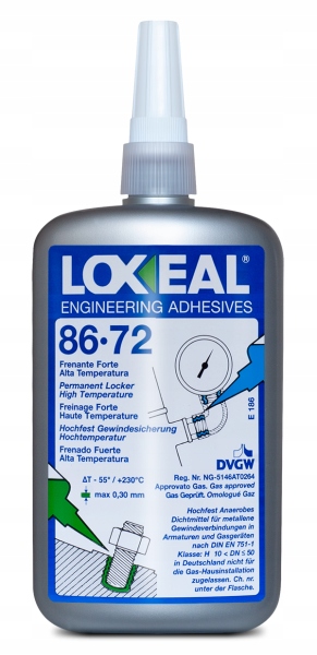 LOXEAL 86 72 KLEJ DO GWINTOW WYSOKA JAKOSC 250 ml