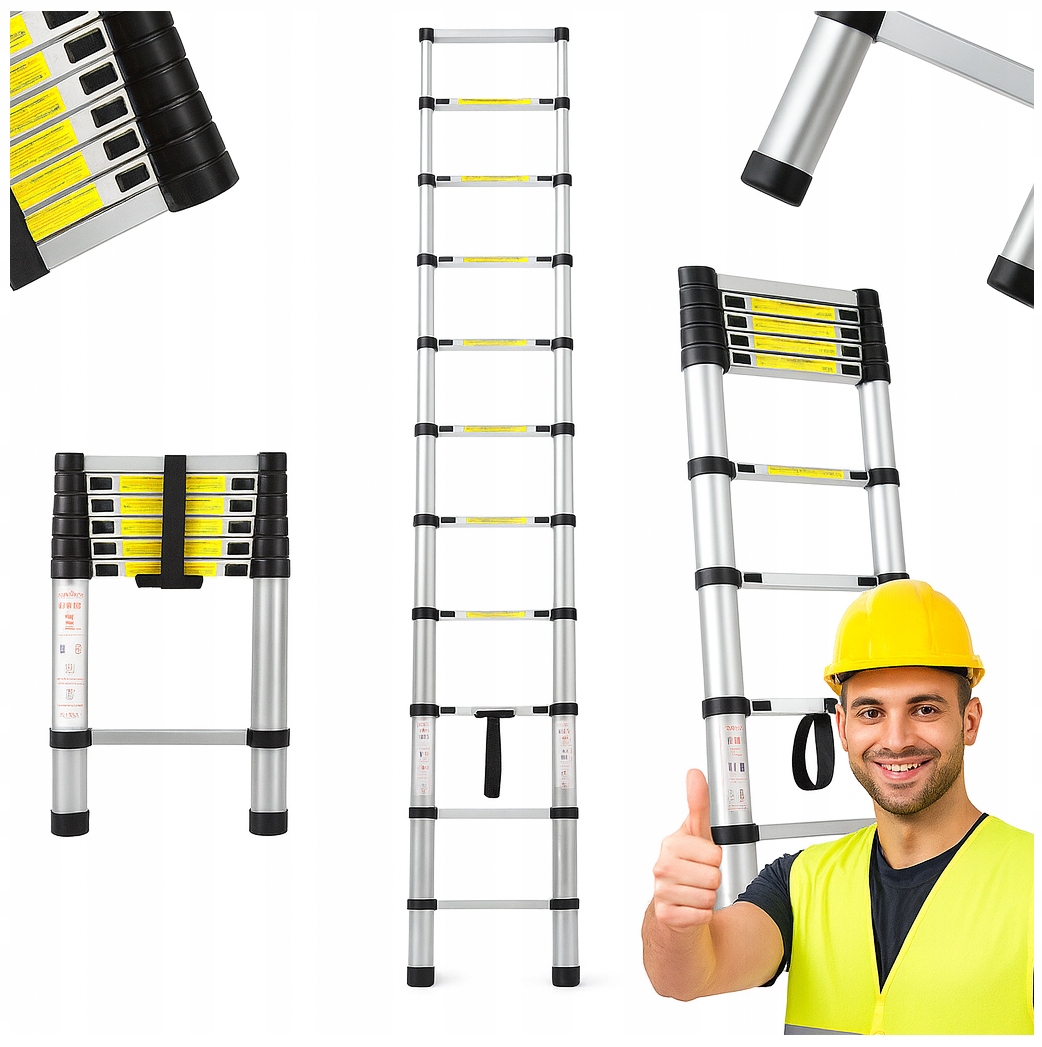 Žebřík 10 Stupňů 3,2 M 150 Kg Max