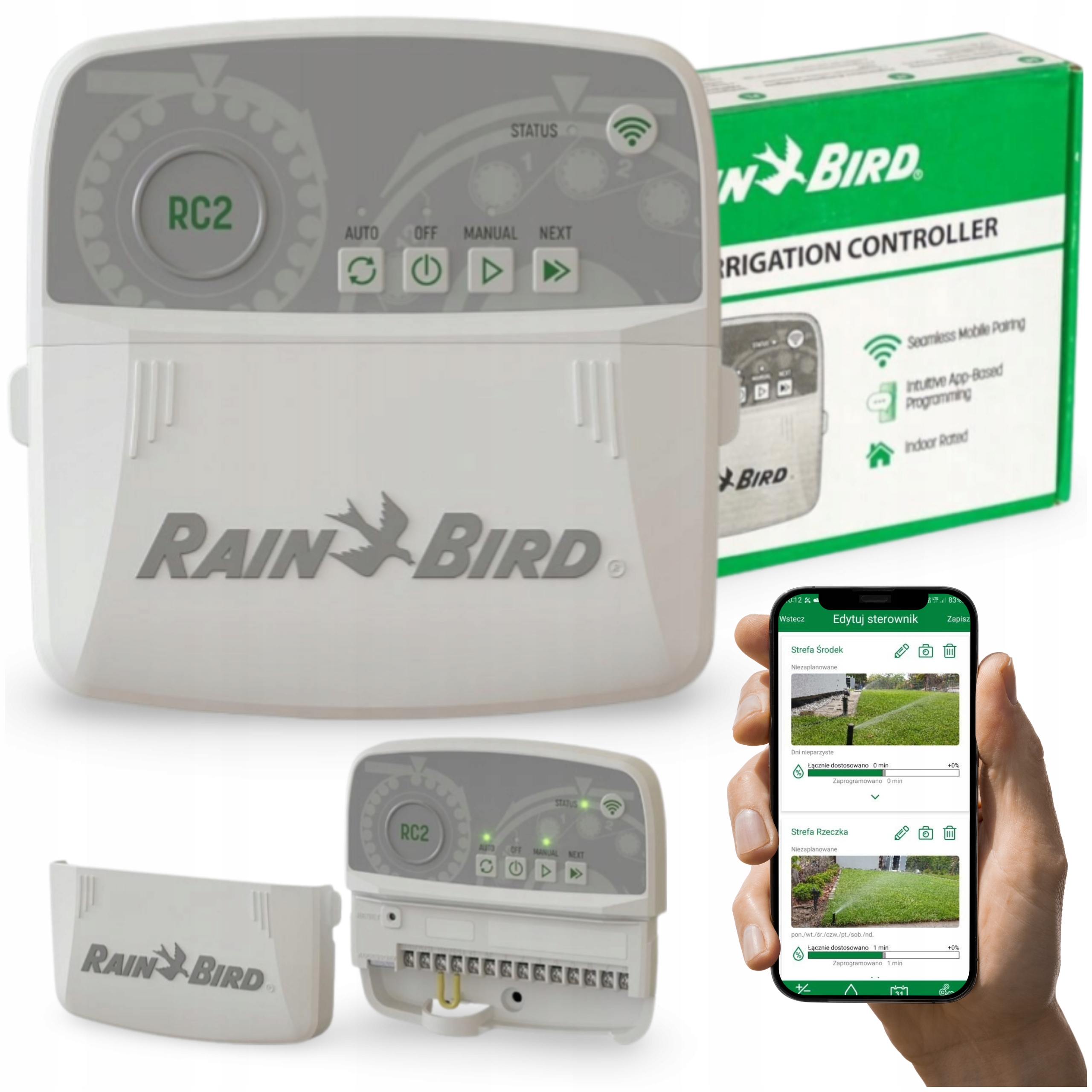Ovládač Na Zavlažovanie 8 Sekcií Vnútorný Wifi RC2 i8 Vnútorný Rain Bird