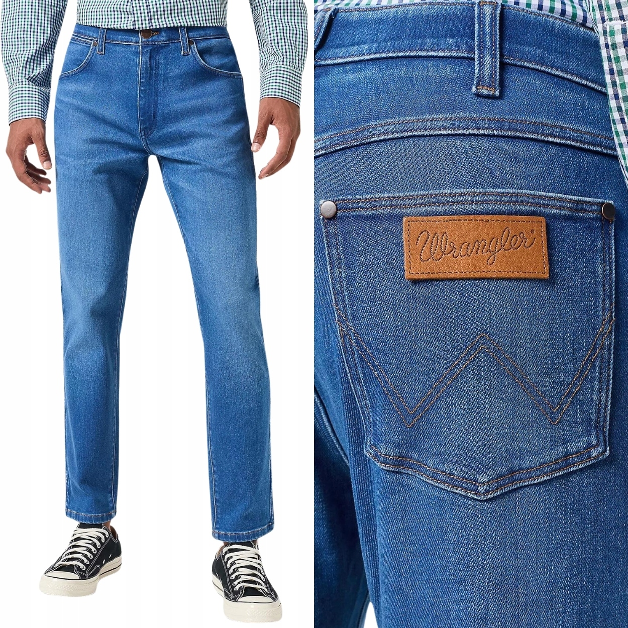 Wrangler Larston Rustic Free To Stretch přiléhavé džínové kalhoty W33 L34