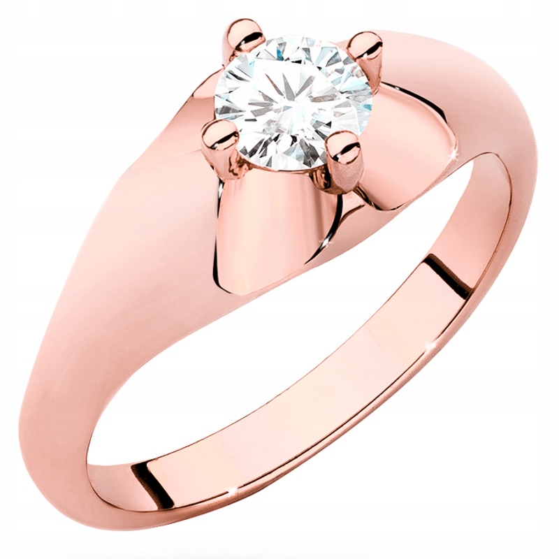 Zlatý Prstýnek pr. 585 s Briliantem 0,50 ct 14k