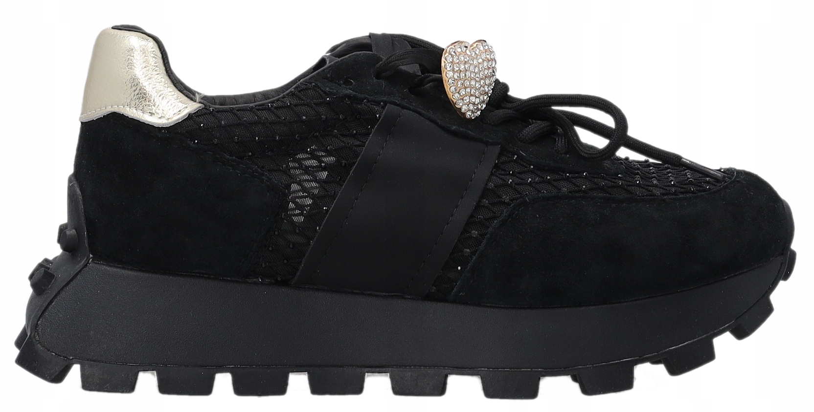 Černé Dámské Sportovní Boty Na Platformě, Stylové Tenisky Venezia 37