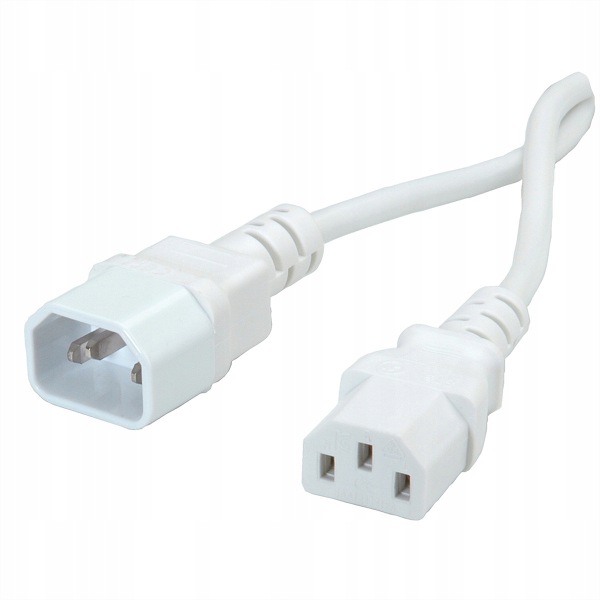 

Kabel zasilający do monitora C14 C13 biały 1,8m