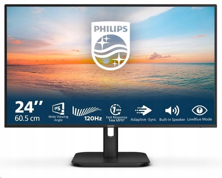 Philips/ 24E1N1200A/ 23, 8"/ Ips/ Fhd/ 120Hz/ 1ms/ Black/ 3R 24E1N1200A/00