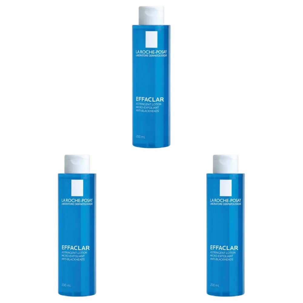 3x La Roche-Posay Effaclar Mikrozłuszczający tonik do twarzy, 200 ml