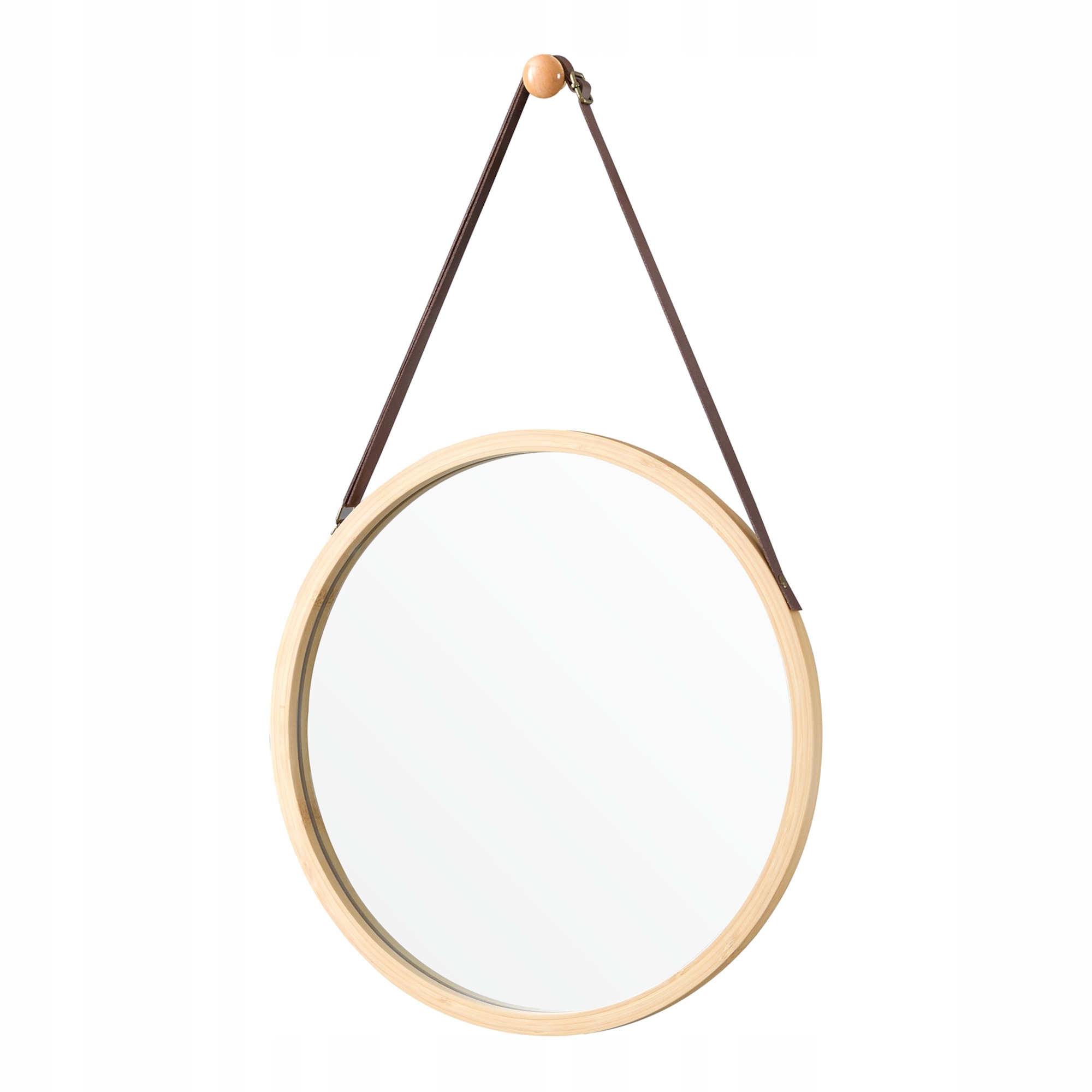 Bambusové zrcadlo na zeď Bykle kulaté 38 cm