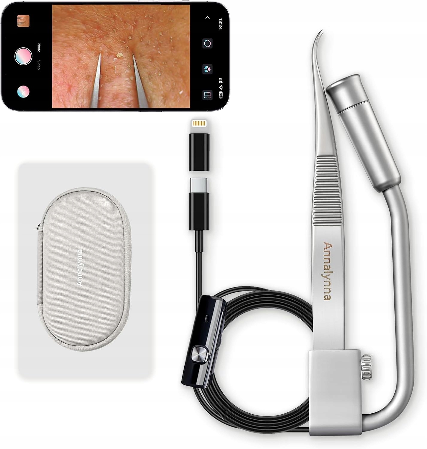 Annalynna Pinzeta Luma 1 Visual pro odstranění černých teček s kamerou 1080P