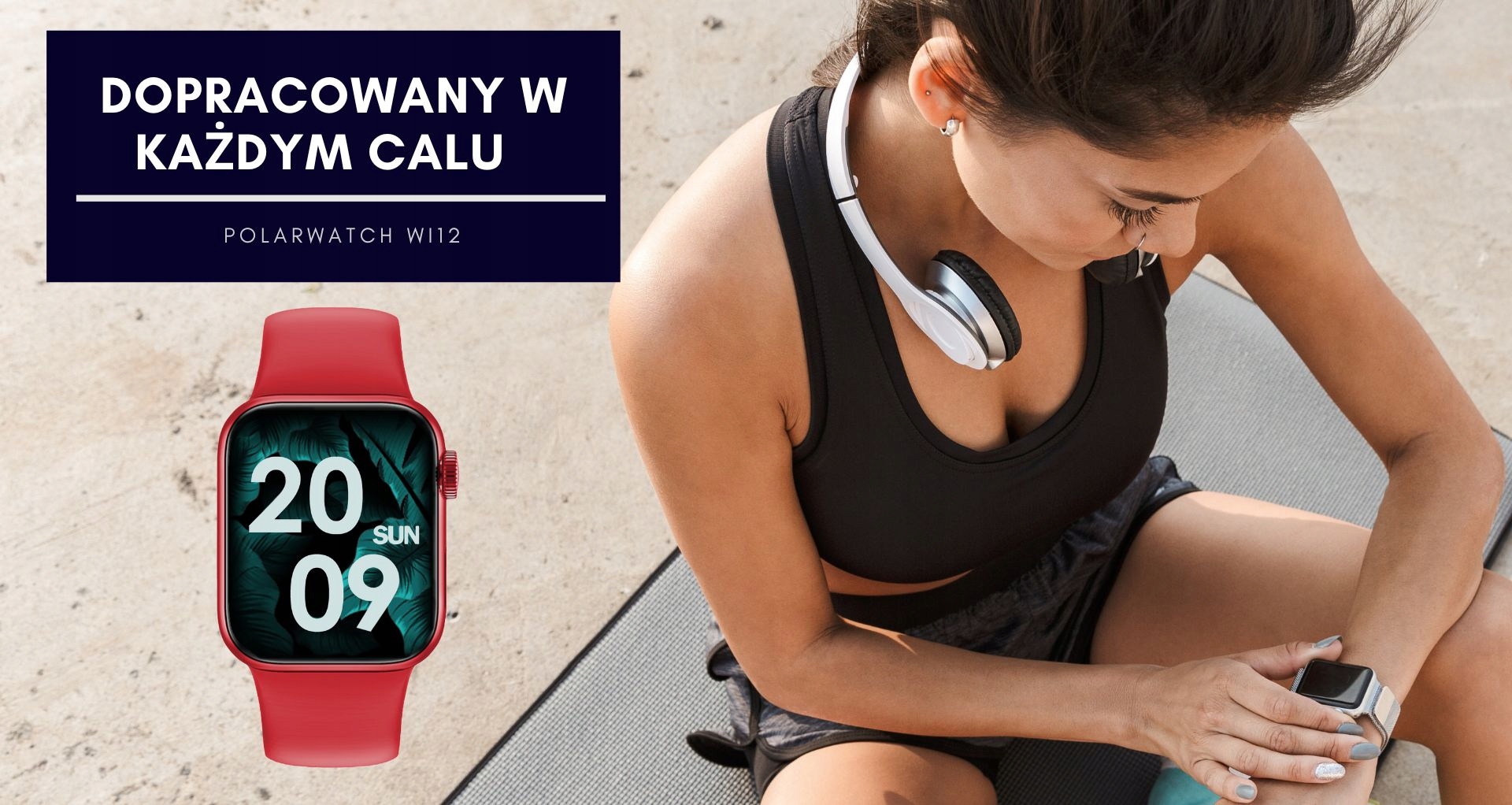 Polarwatch Smartwatch czerwony Wi12 Watchmark Model inny