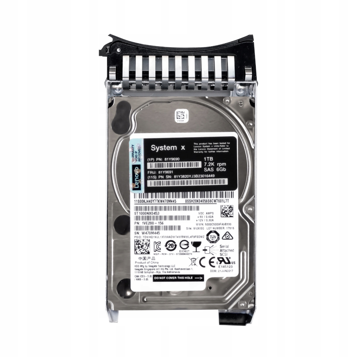 Lenovo 81Y9691 81Y9690 1TB 7.2K 128MB SAS-2 2.5'' ST1000NX0453