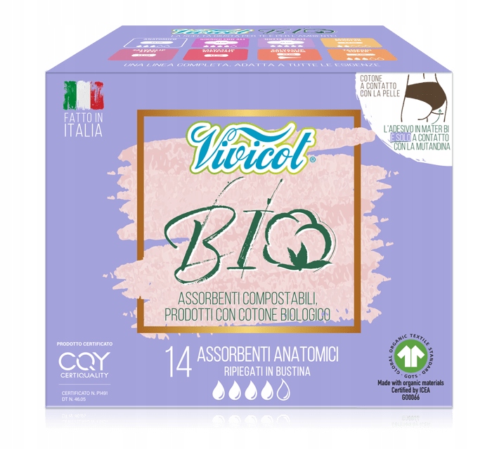 

Podpaski Anatomic ultra cienkie 100% organic Eko