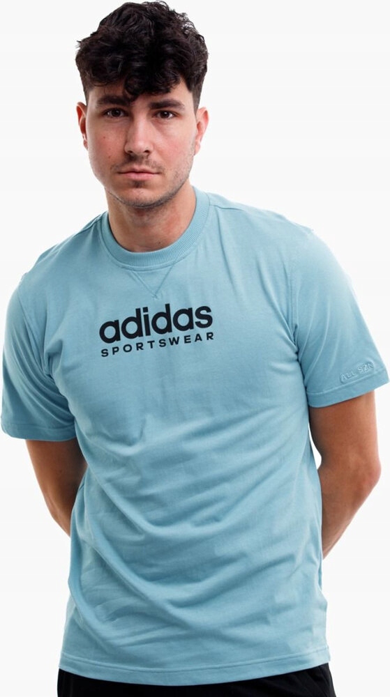 Tričko Pánské Adidas All Szn Graphic Tee Modré IC9820 vel. L