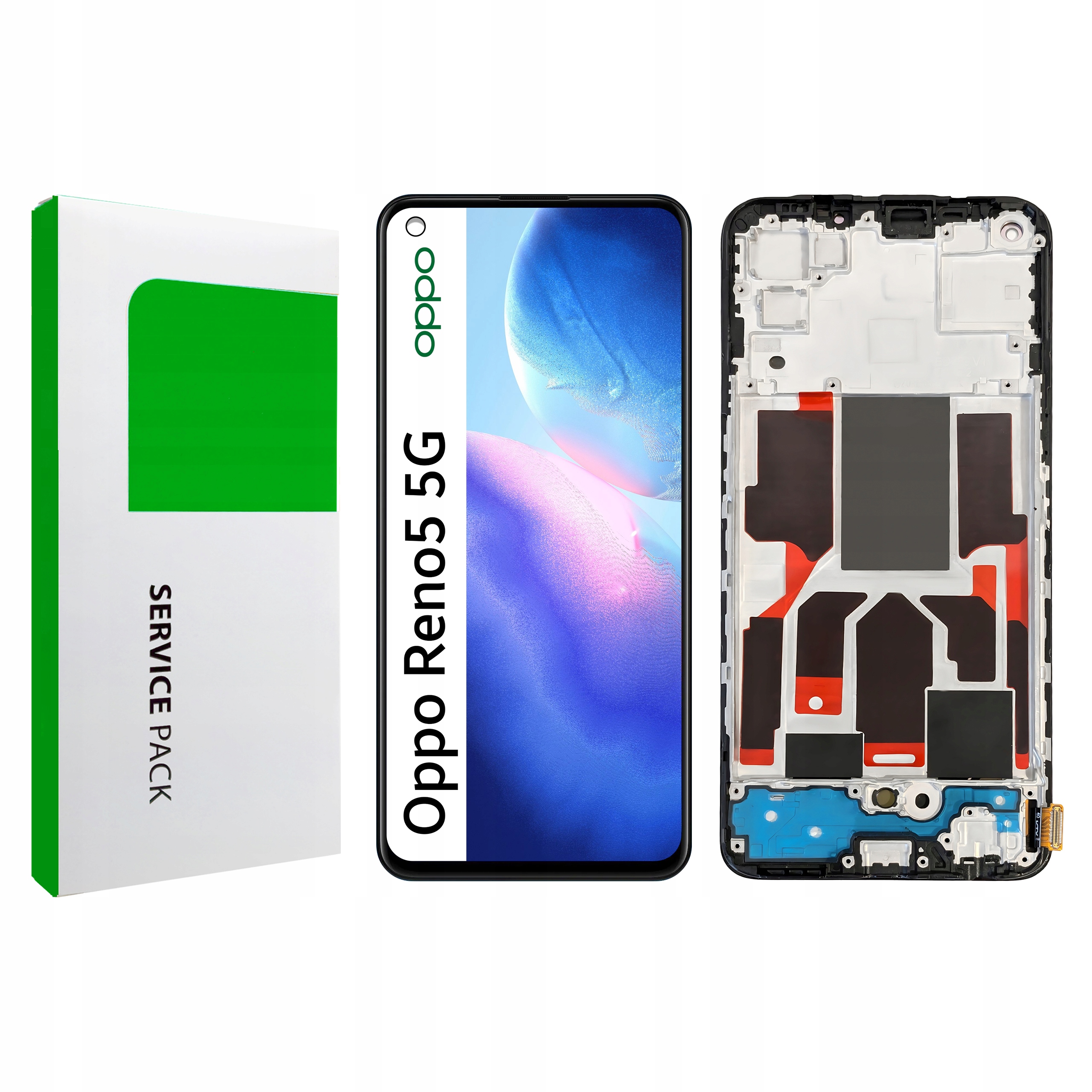 Displej s rámčekom pre Oppo Reno5 5G Originál Zila Display Panel LCD