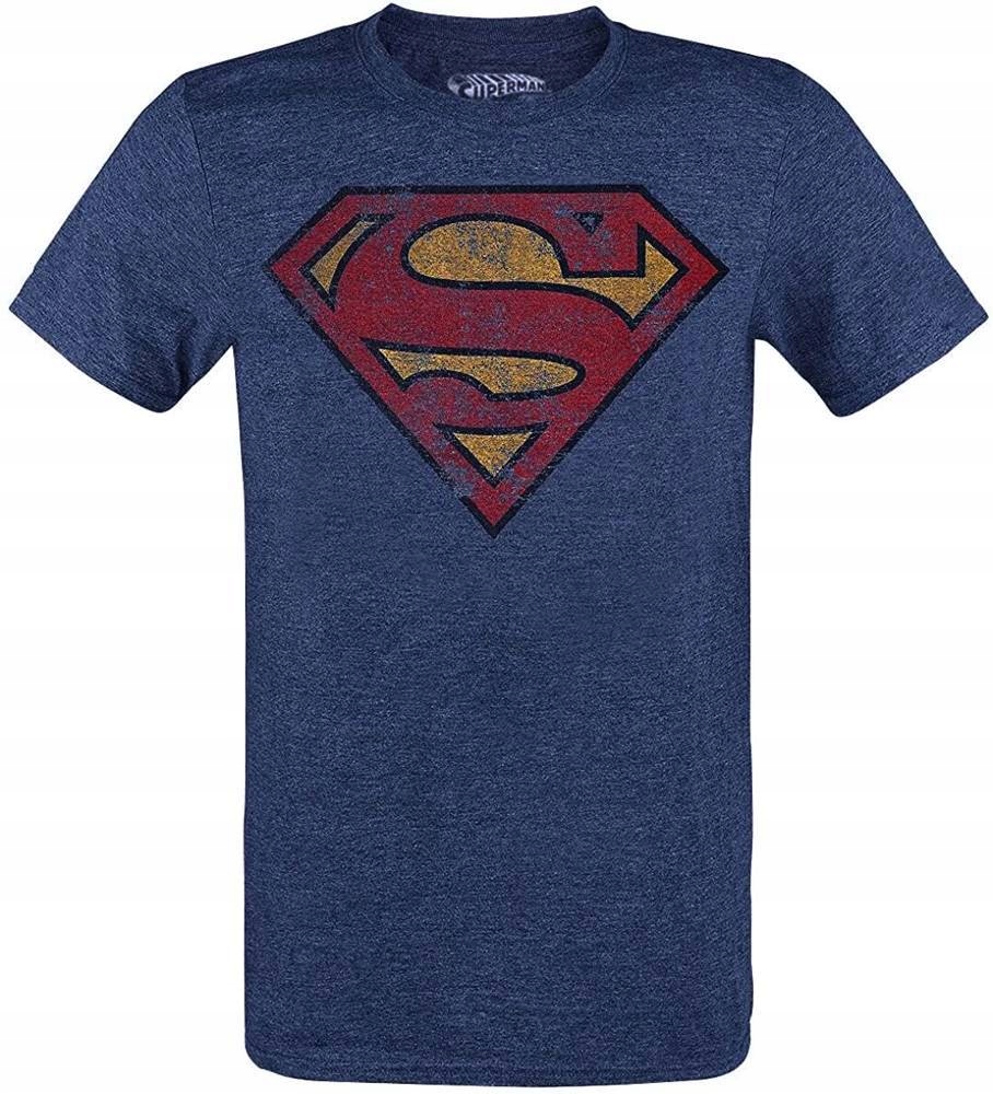 

Koszulka Superman Logo Vintage męska bawełna r. L