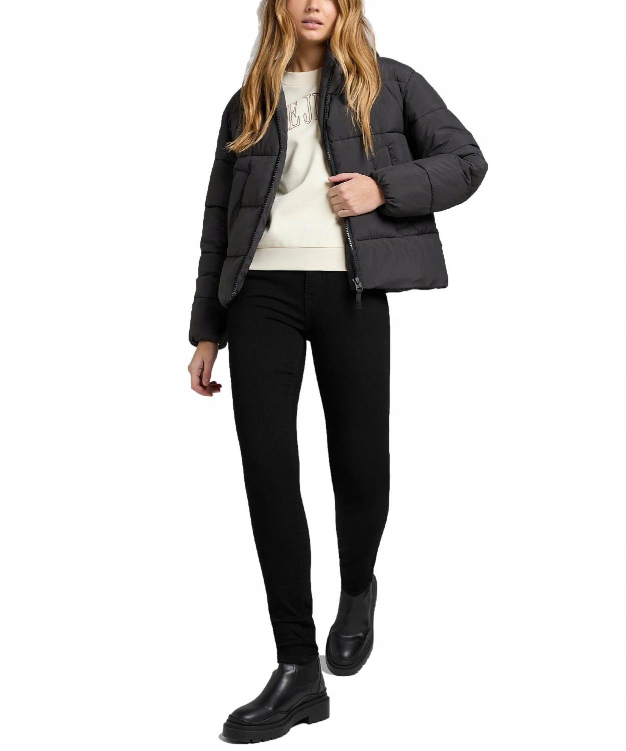 Jeansy Lee Scarlett High 112144180 L626SH47 Black Rinse W 29 / L 31 Rozmiar 29/31