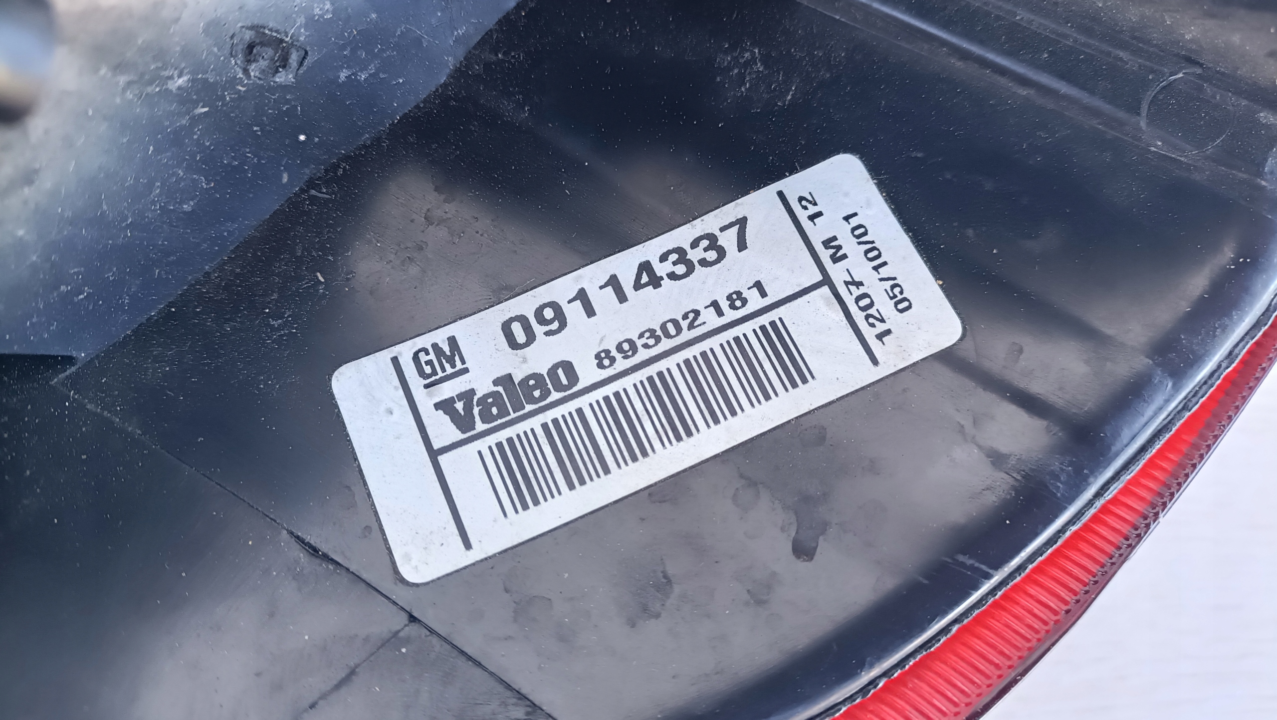OPEL CORSA C right light rear part rear 09114337 A861