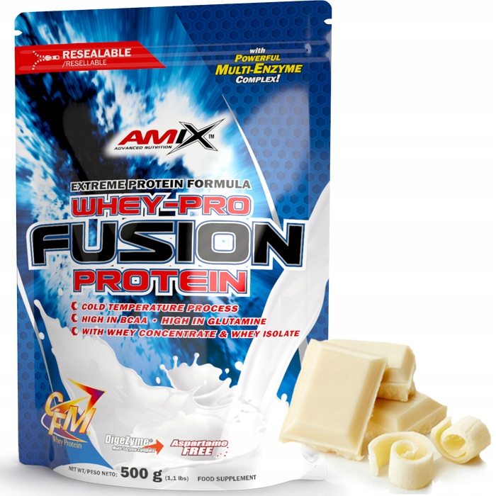 Protein směs bílkovin Amix prášek 500 g příchuť bílá čokoláda