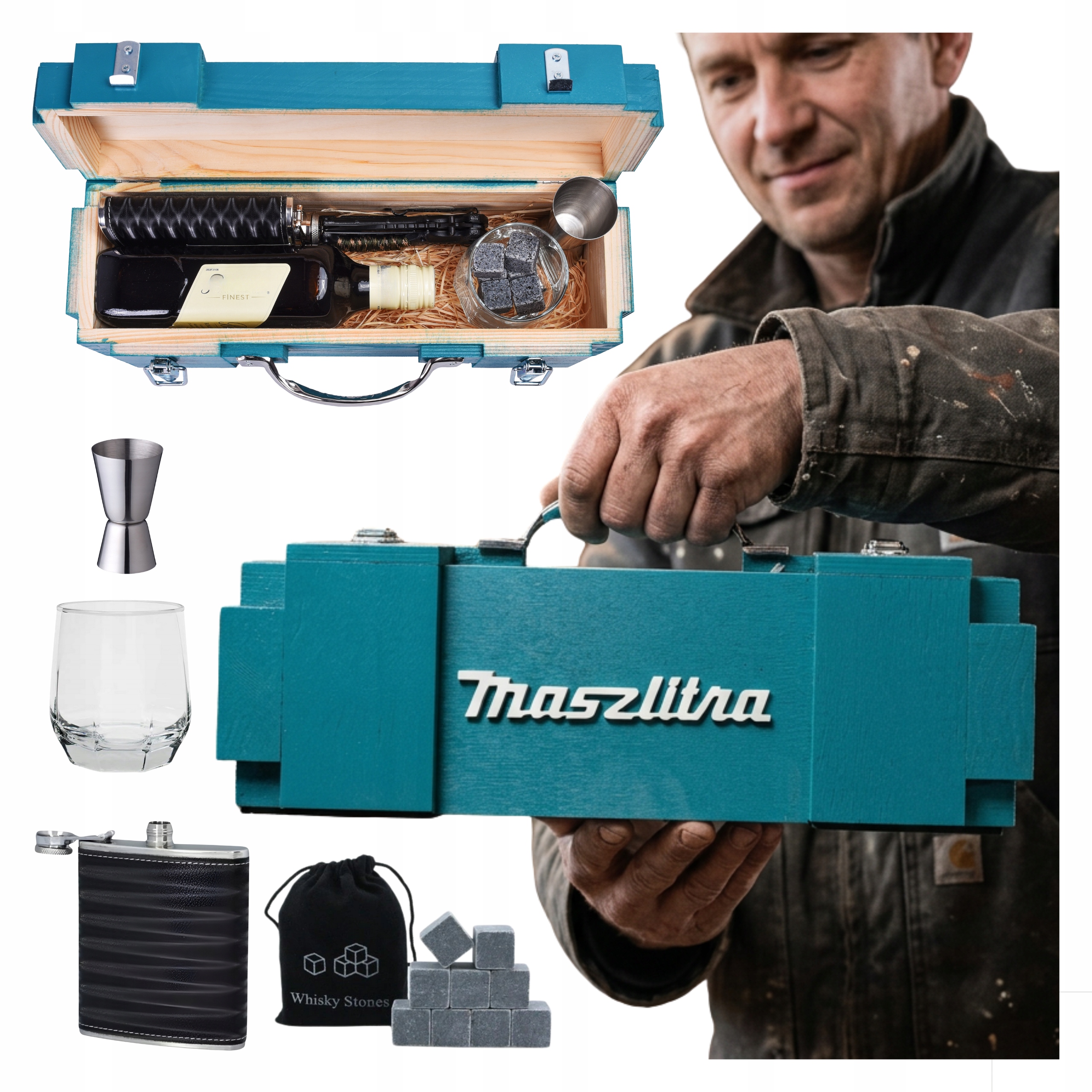 Dárek k 40. narozeninám Set pro Whisky Mašlitra pro muže manžela 18-99