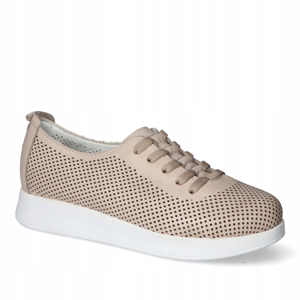 Dámské ažurové polobotky T.Sokolski Světle šedé kožené 39