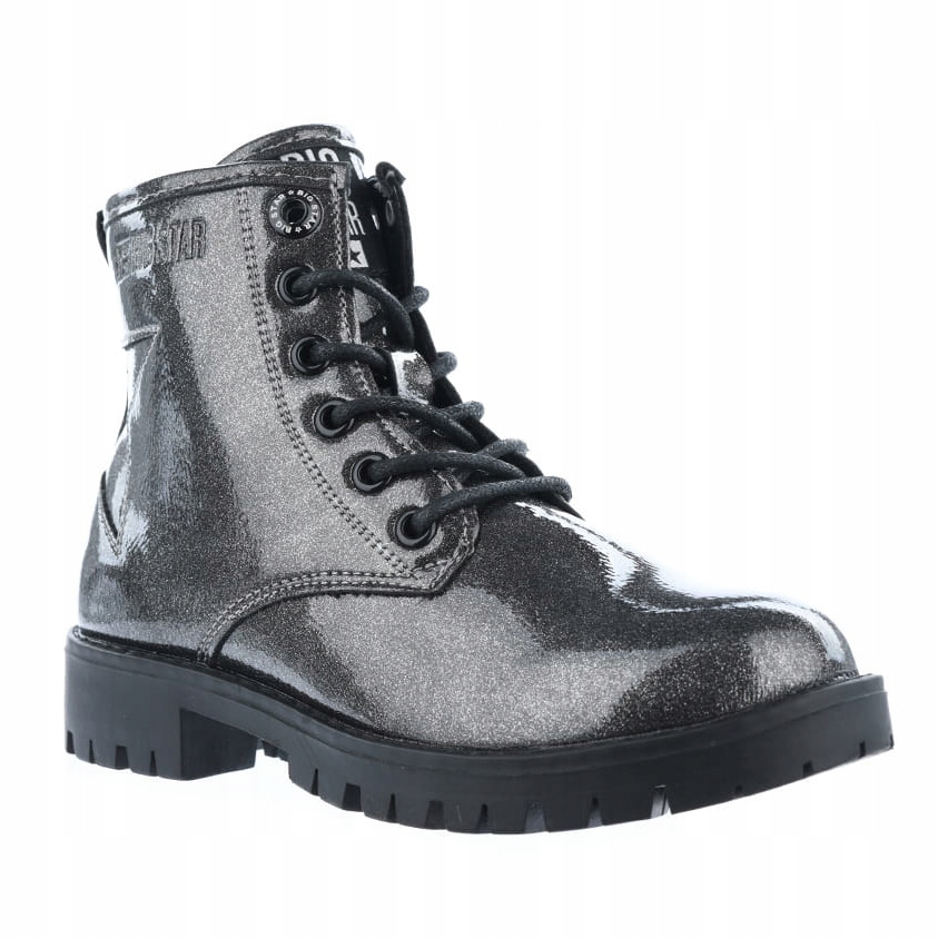 Buty trapery dziecięce dziewczęce Big Star zimowe szare II374047 33