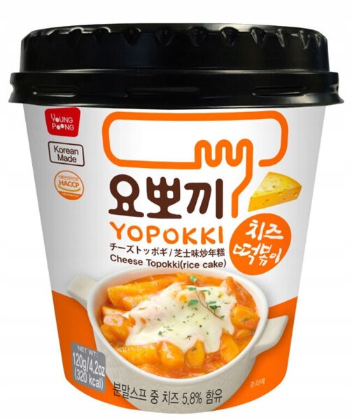 4 x Yopokki, rýžové knedlíčky s sýrem Topokki 120 g Young Poong