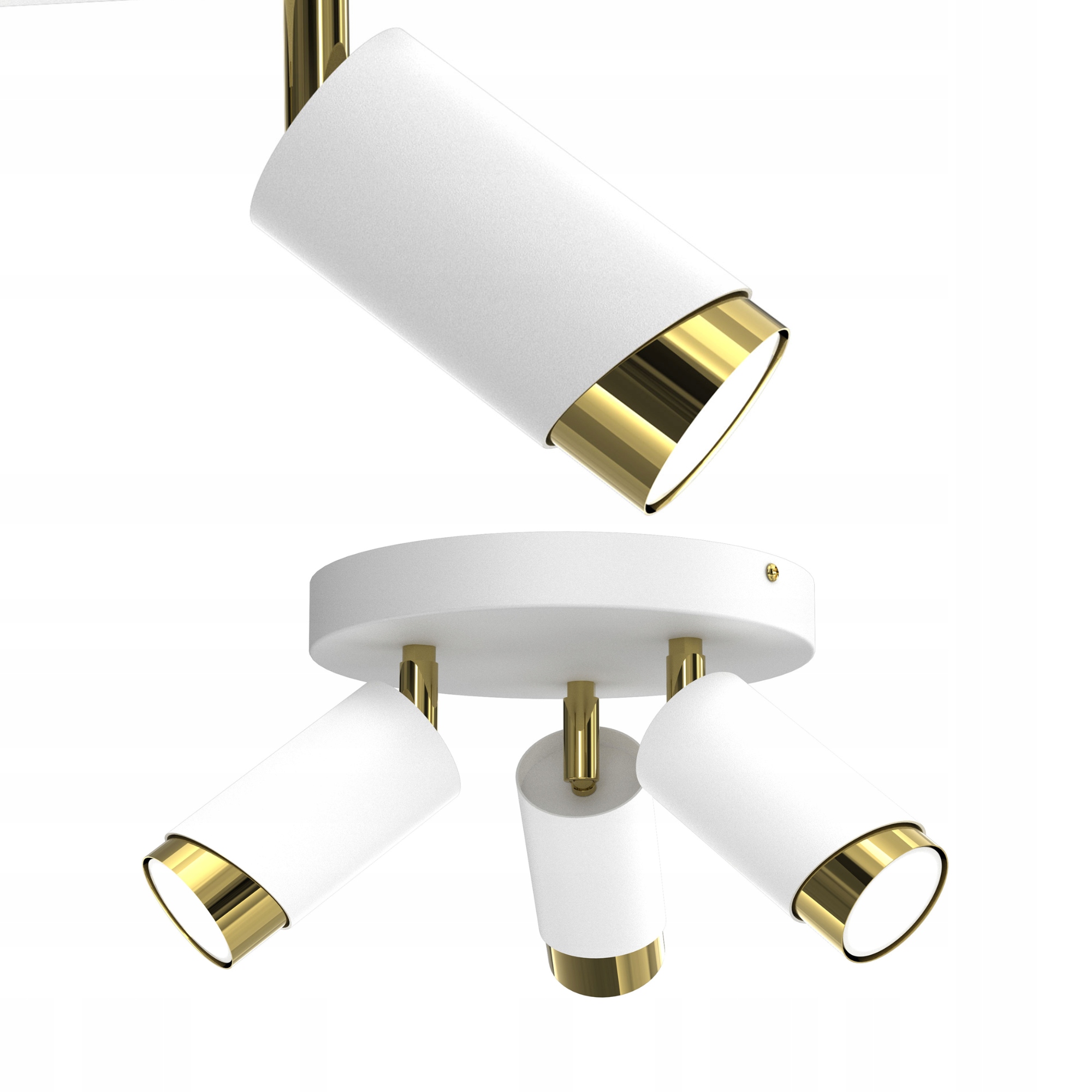 Stropní Svítidlo Reflektor Spot Bílý Zlatý Nastavitelný Led GU10 Polská Lampa