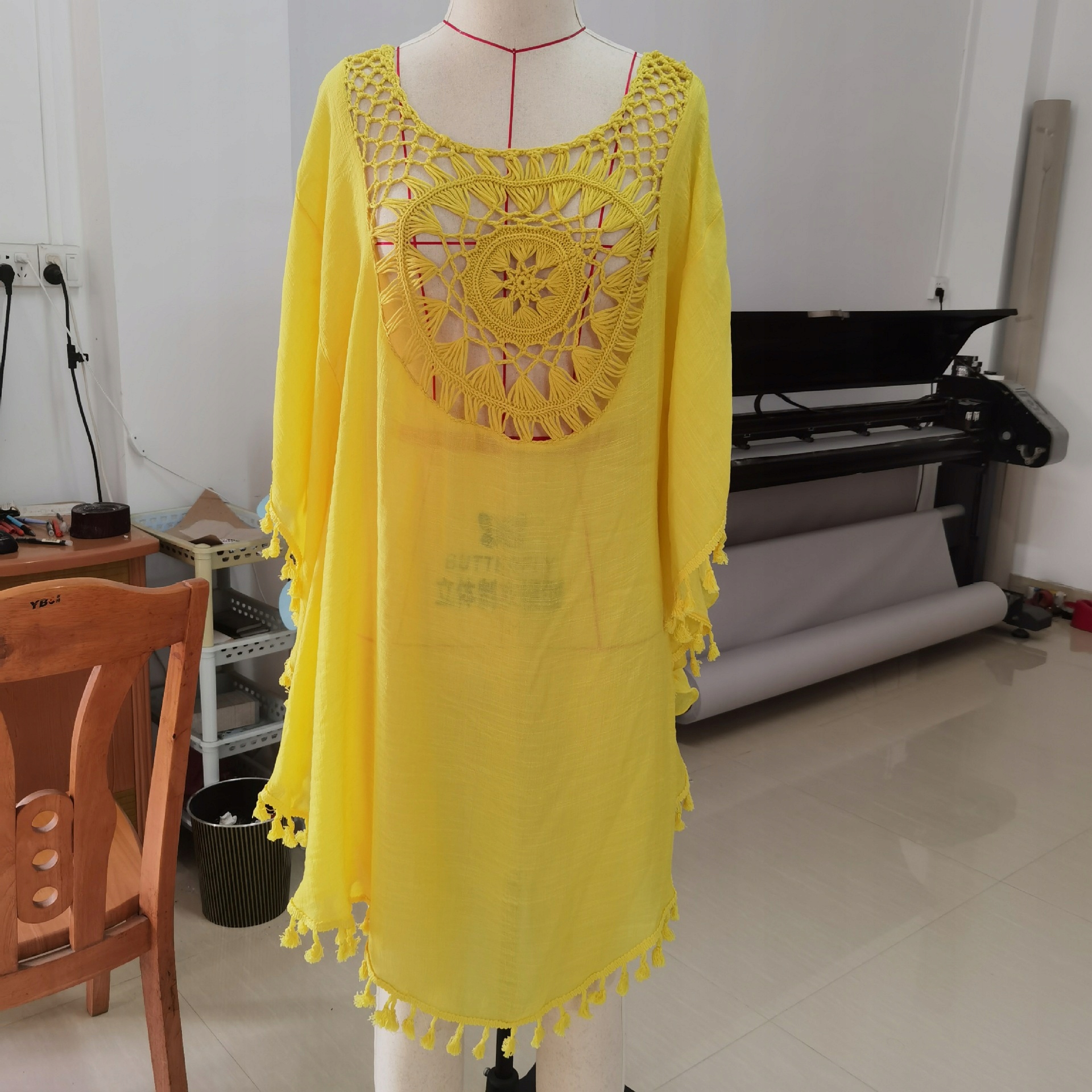 TUNIKA BOHO NA PLAŻĘ ZWIEWNA LUŹNA NARZUTKA PAREO Marka Inna marka