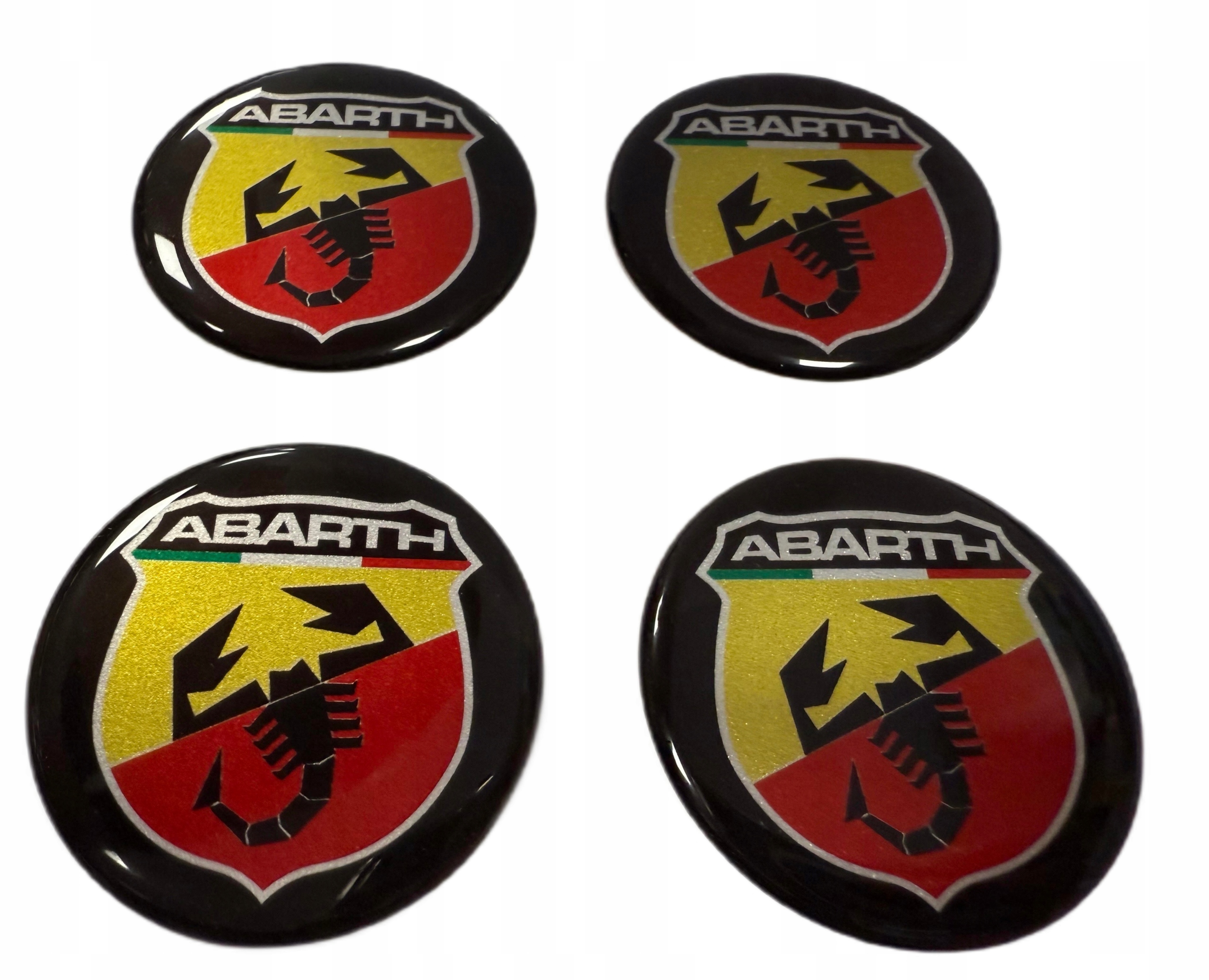 Naklejki Znaczki Emblematy Logo Abarth 6,5 CM 65MM na felgi kołpaki