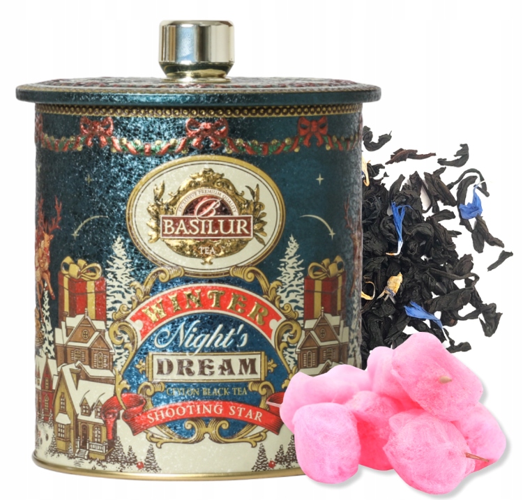 Levně Basilur Shooting Star čaj černý Cukrová Vata Vánoční plechovka 100 g