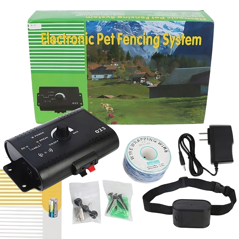 Levně Elektrický Pastuch Plotový Systém Kotec Pro Psa Obojek Set 300 m 23