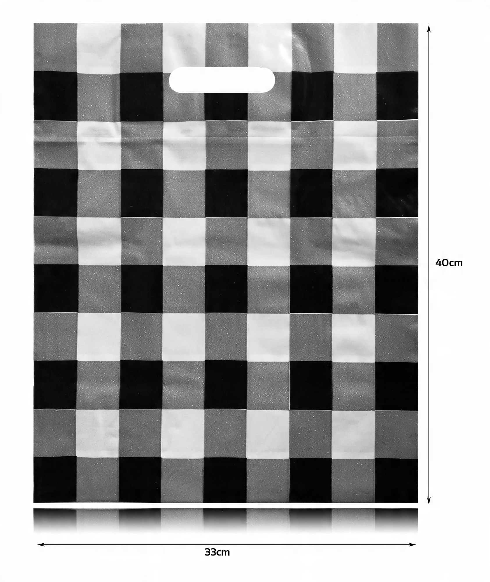 

Reklamówki Foliowe Krata Szara 33x40 50szt