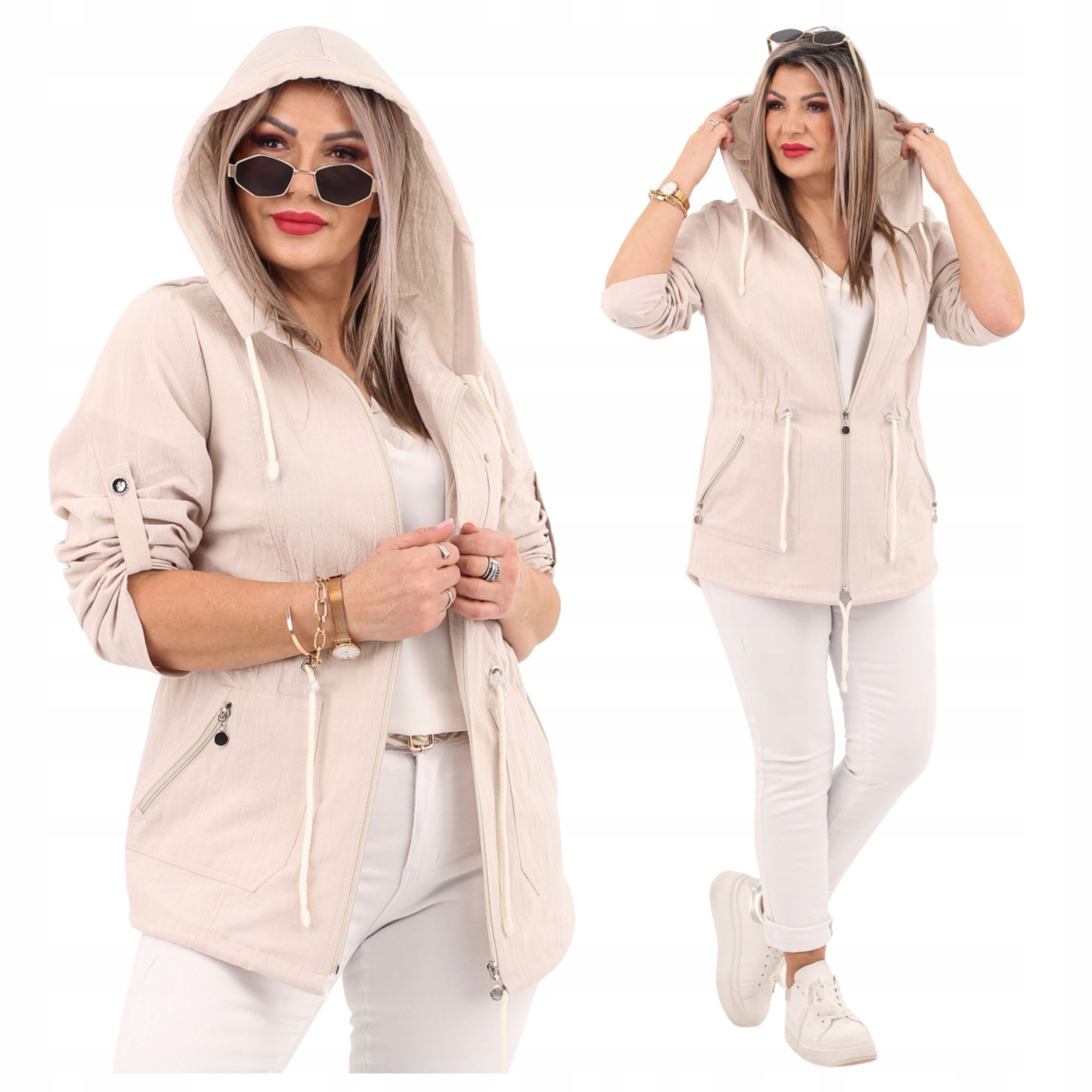 Kurtka Parka Lekka Bawełniana Polski Producent Duże Rozmiary