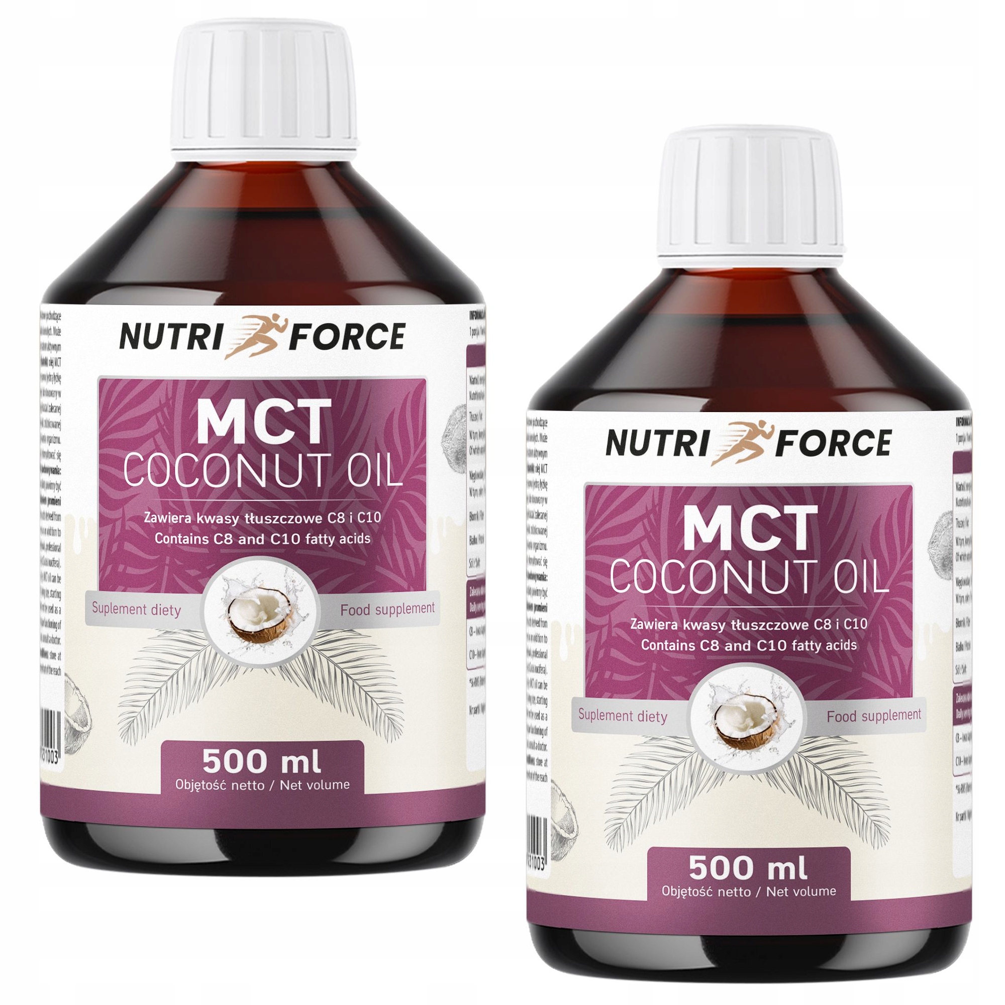 Olej Mct 500 ml C8 C10 Kokosový Keto Dieta Energie Káva Bulletproof