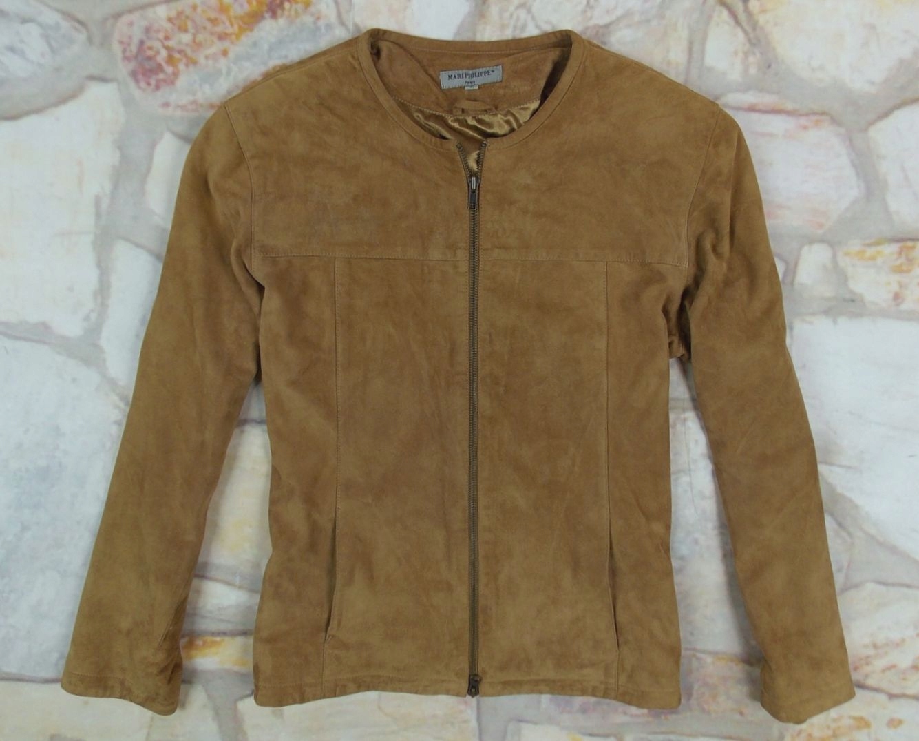 MARIE PHILIPPE kurtka skórzana styl ramoneska L Rękaw długi rękaw