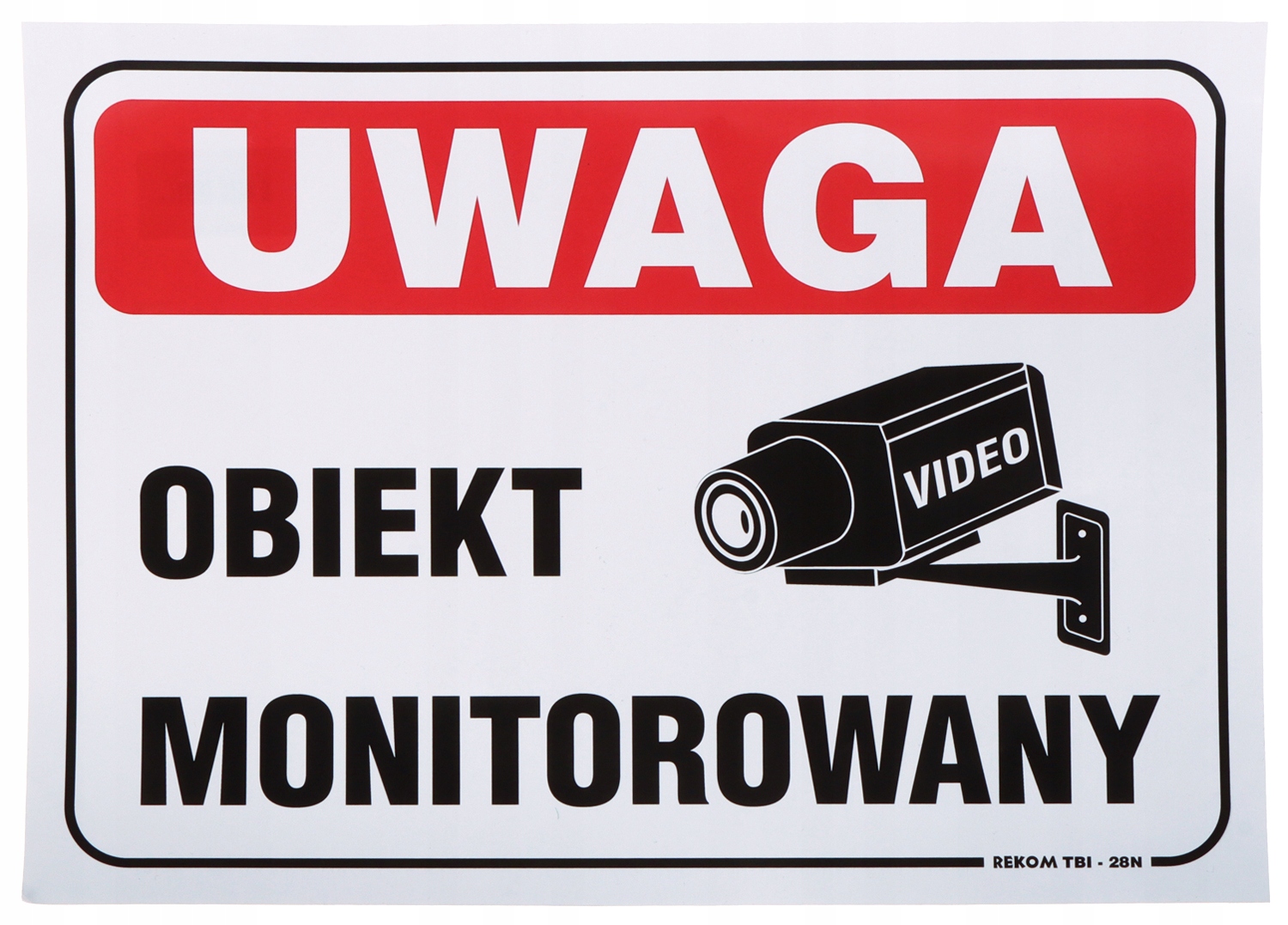 NAKLEJKA "UWAGA OBIEKT MONITOROWANY" N-35X25