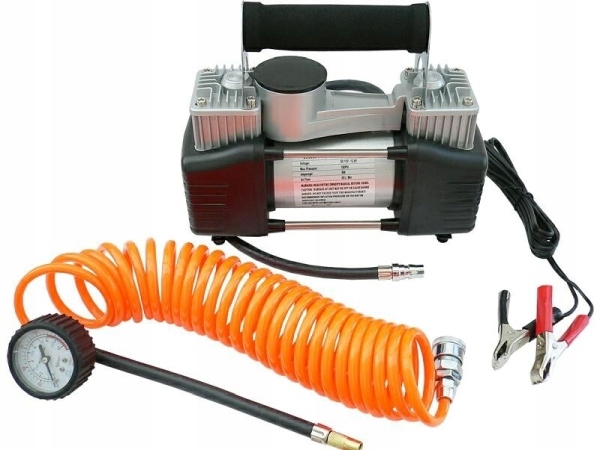 Dvojpiestový automobilový kompresor 12V núdzový set #7