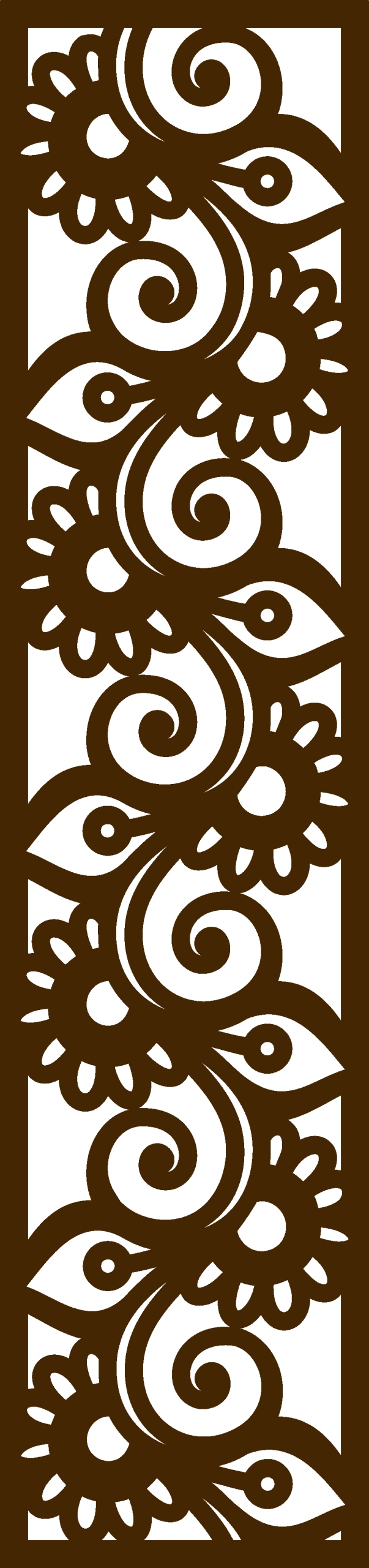 

A3 Zawieszka dekor ozdoba ażurowa brąz 21x90 cm