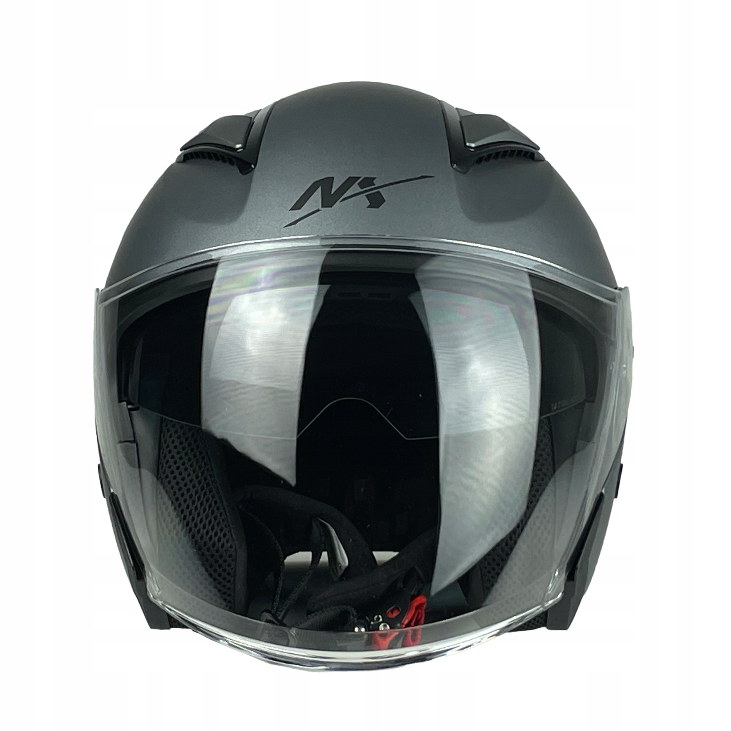 KASK MOTOCYKLOWY NX CITY OTWARTY ECER 22.06 MOTOCYKL SKUTER Z BLENDĄ r. XXL Kolor grafitowy inny