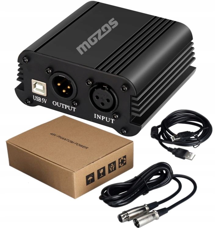 

Mozos M48P zasilacz phantom Usb do mikrofonów Xlr