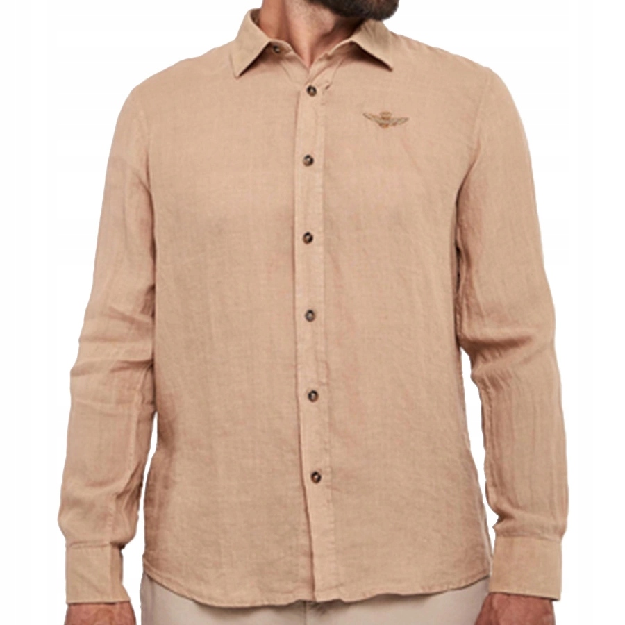 Pánská košile Aeronautica Militare 241CA1239CT3089 Hnědá