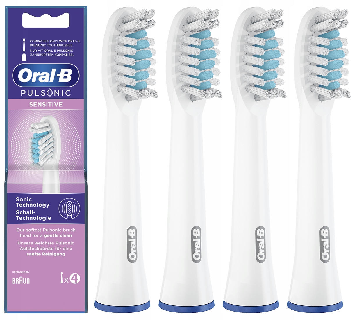 Końcówki do szczoteczki elektrycznej Oral-B Pulsonic Sensitive, 4 szt. kod